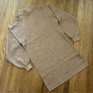 VICI NWOT Cold Shoulder Sweater Dress Mini Balloon Sleeves Size XS